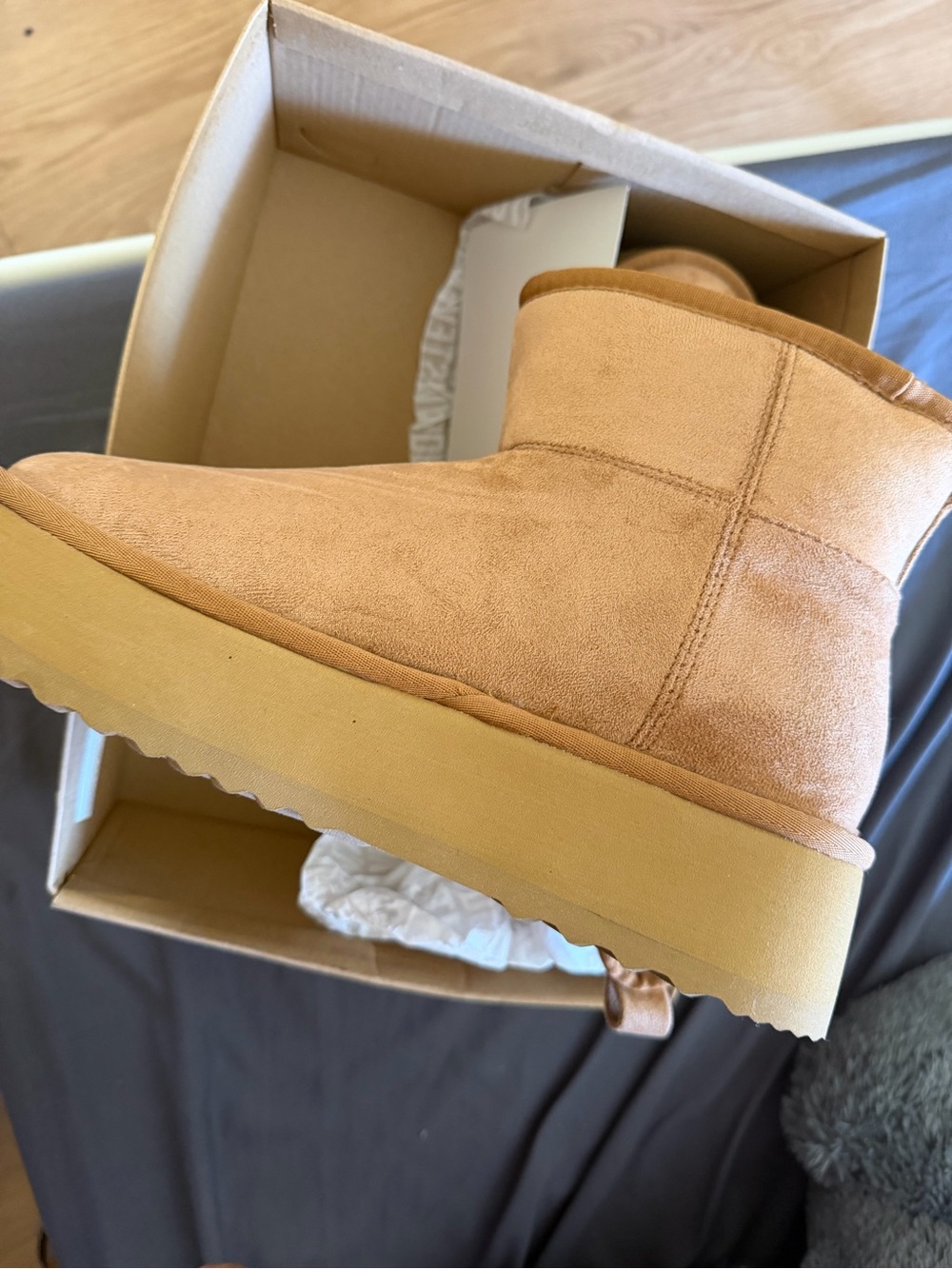 Steve Madden Chestnut Tan Faux-Suede Ankle Booties